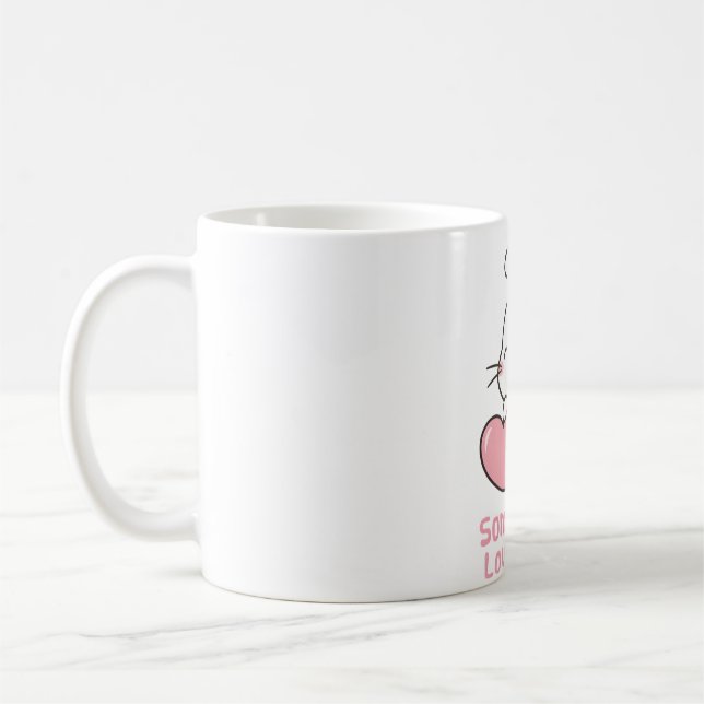 Cute Rabbit, Some Bunny Loves You Pun Coffee Mug (Left)
