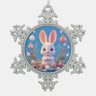 Cute Rabbit Surrounded by Decorations