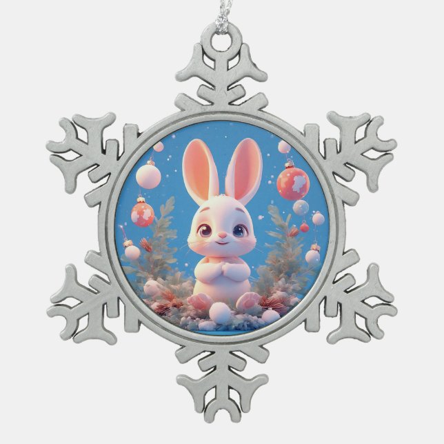 Cute Rabbit Surrounded by Decorations (Front)