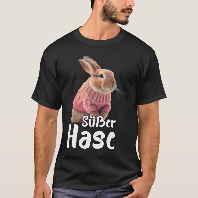 Cute Rabbit Winter Ski Rabbit T-Shirt (Front)