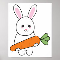cute rabbit with carrot