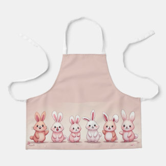 cute rabbits apron