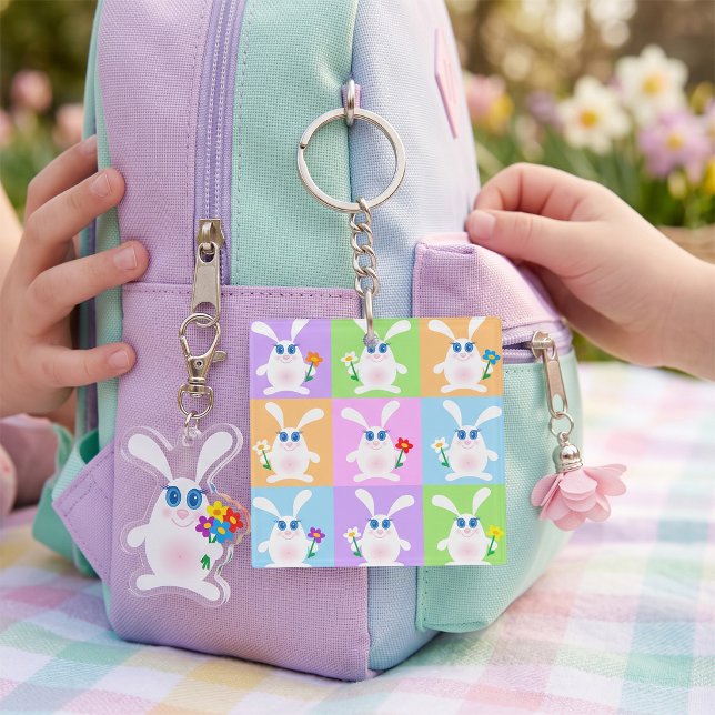 Cute Rabbits Key Ring (Creator Uploaded)