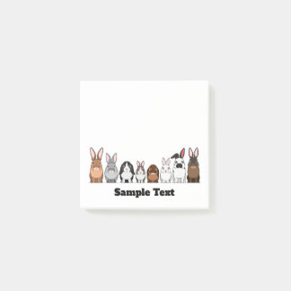 cute rabbits post it post-it notes