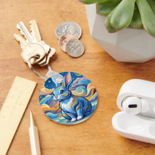Cute Rabby Style Van Gogh Key Ring