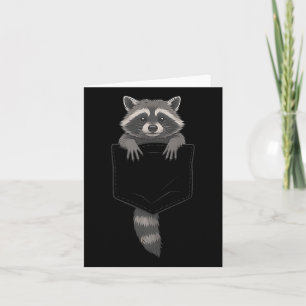 Cute Raccoon Cket Funny For Men Women Kid Card