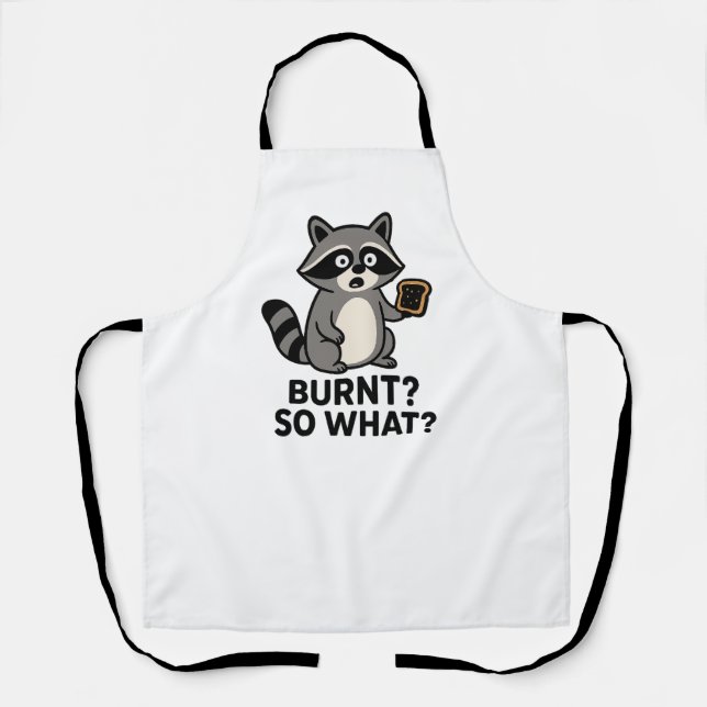 Cute Raccoon Cooking Apron – Funny Animal  (Front)