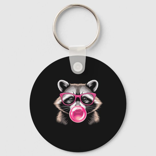 Cute Raccoon Design For Men Women Kids Racoon Racc Key Ring (Front)