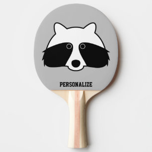 Cute raccoon ping pong paddle for table tennis