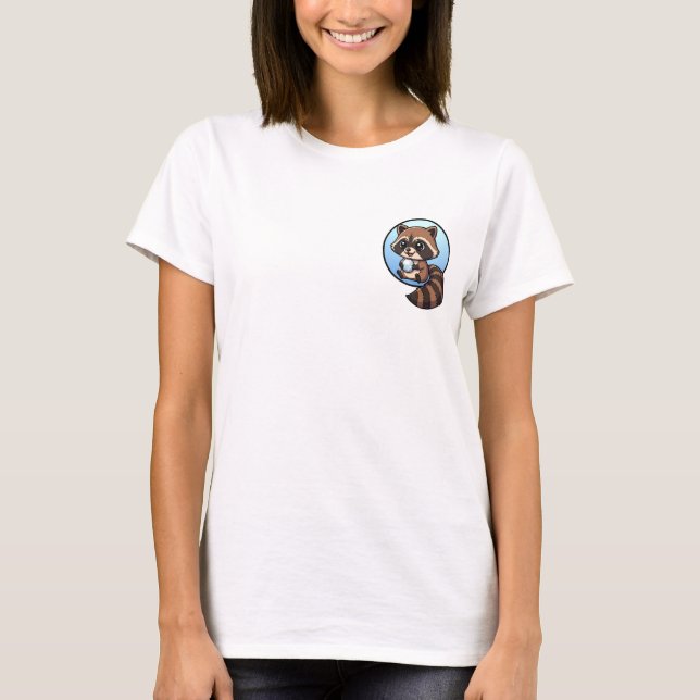 Cute Raccoon with Glowing Orb T-Shirt (Front)