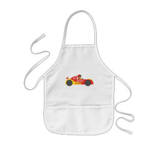 Cute Race Car For Boys Kids Apron