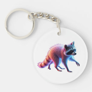 Cute Racoon Art Key Ring