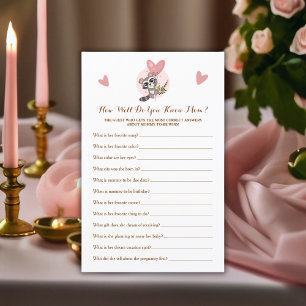 Cute Racoon Baby Shower Game Do You Know Mum?