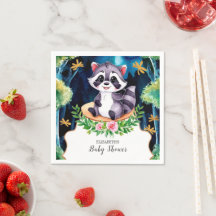 Cute Racoon Baby Shower