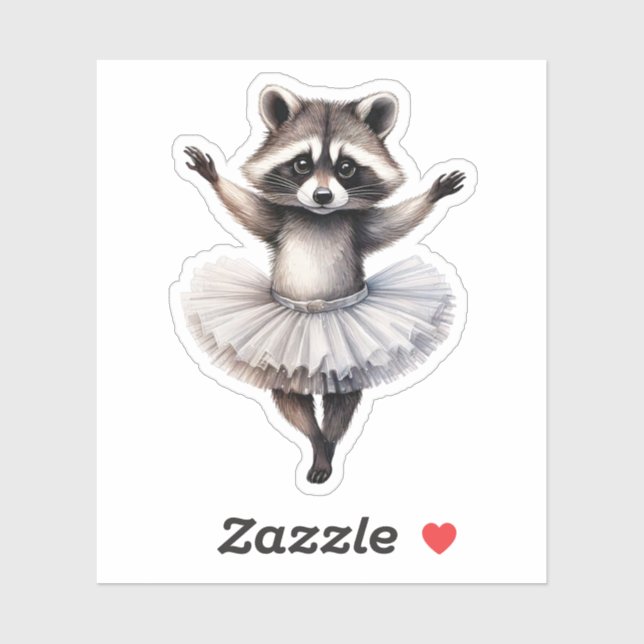 Cute racoon ballerina dancing ballet (Sheet)