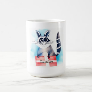 Cute racoon birthday gift coffee mug