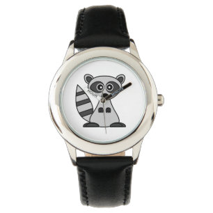 Cute Racoon Cartoon Watch