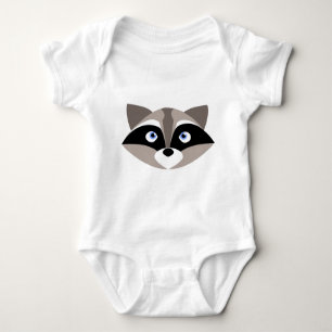 Cute Racoon Face Baby Bodysuit