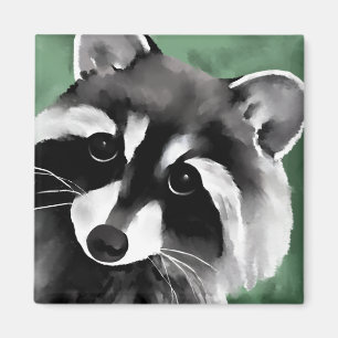 Cute Racoon Face Magnet