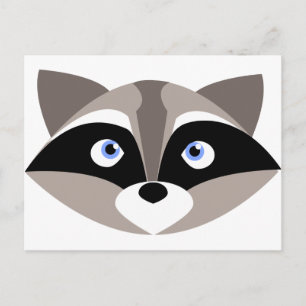 Cute Racoon Face Postcard