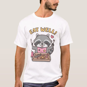 Cute Racoon Getting Ready To Eat Well Trash Food T-Shirt