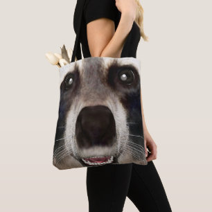 Cute Racoon Head Funny Animal Portrait Tote Bag