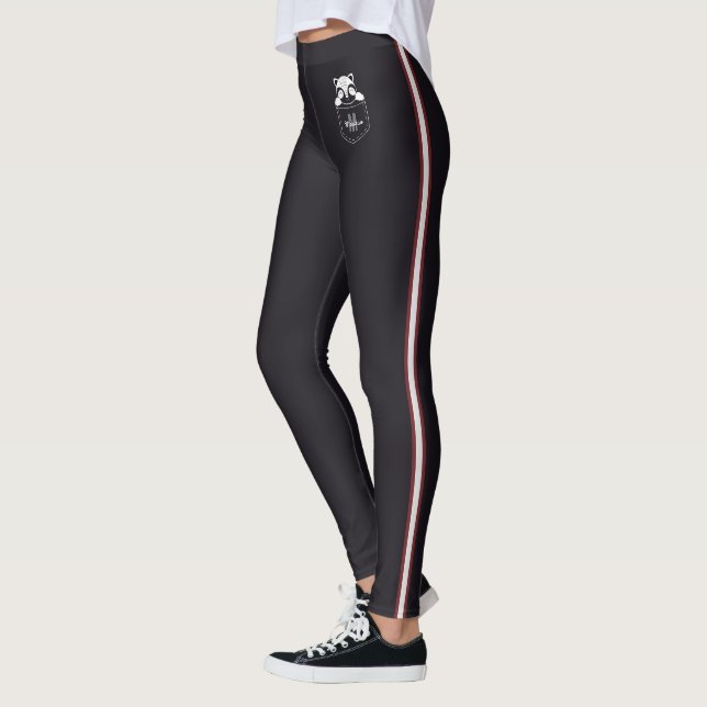 Cute Racoon In Pocket With Lining Leggings (Left)