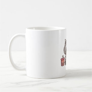 Cute Racoon Love Eating Pizza Coffee Mug