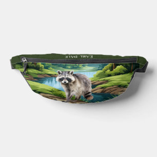 Cute racoon lovers add name bum bags