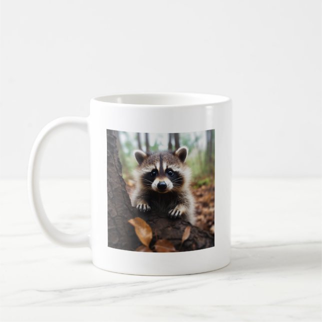 Cute Racoon Mug - Cute Animal Mugs (Left)