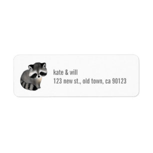 Cute Racoon Return Address Labels