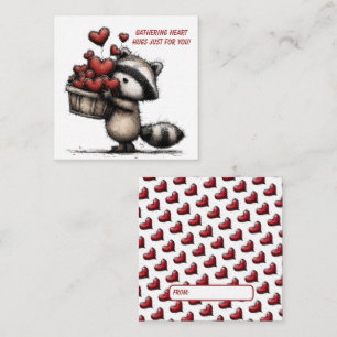 Cute Racoon Valentine Card