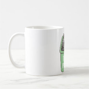 Cute Racoon With Banana Peel Inside Rubbish Bin Coffee Mug