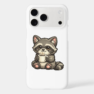 Cute Racoon with Coffee – Cosy Kawaii Animal