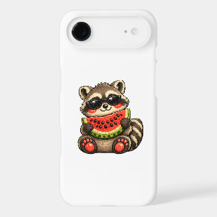 Cute Racoon with Watermelon