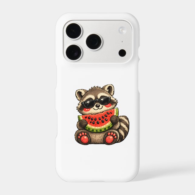 Cute Racoon with Watermelon (Back)