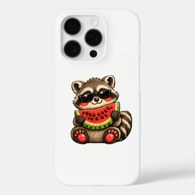 Cute Racoon with Watermelon Case-Mate iPhone Case (Back)