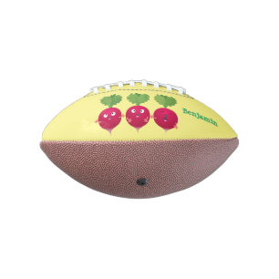 Cute radishes singing trio cartoon vegetables football
