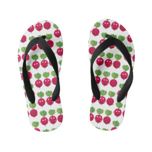 Cute radishes singing trio cartoon vegetables kid's thongs