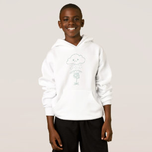 Cute Rain Cloud and Flower Kids Hoodie