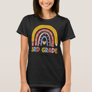 Cute Rainbow 3rd Grade Squad Teacher First Day Of T-Shirt