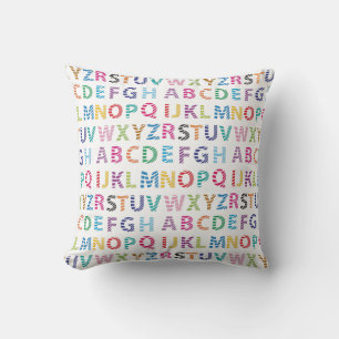 Cute Rainbow Alphabet Cushion