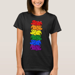 Cute Rainbow American Eskimo Gay Pride Lgbt Puppy T-Shirt