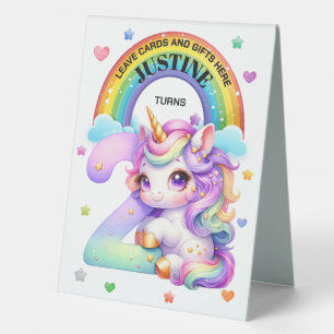 Cute Rainbow and Unicorn 2nd Birthday Party