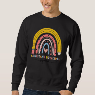 Cute Rainbow Assistant Principal Squad First Day O Sweatshirt