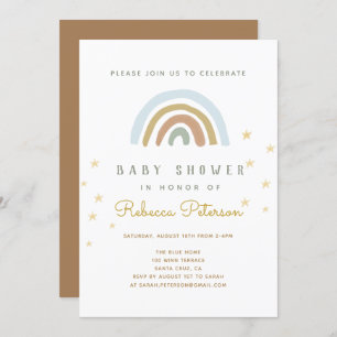 Cute Rainbow Baby Shower Invitation