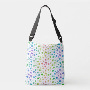 Cute Rainbow Book and Reading Pattern Crossbody Bag