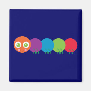Cute Rainbow Caterpillar Magnet