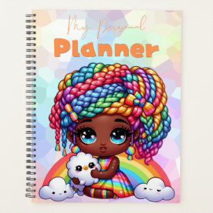 Cute Rainbow Chibi Girl "My Personal Planner" Planner