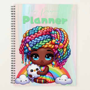 Cute Rainbow Chibi Girl "My Personal Planner" Planner